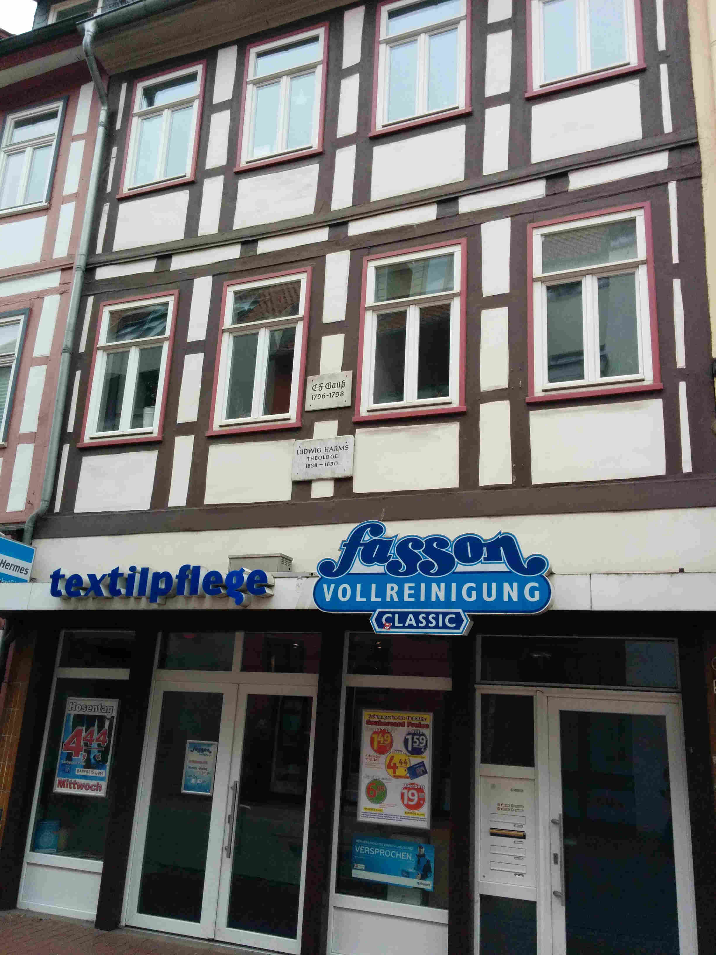 OTRA DE LAS CASAS QUE HABITÓ GAUSS EN SU EPOCA DE ESTUDIANTE EN GOTTINGEN