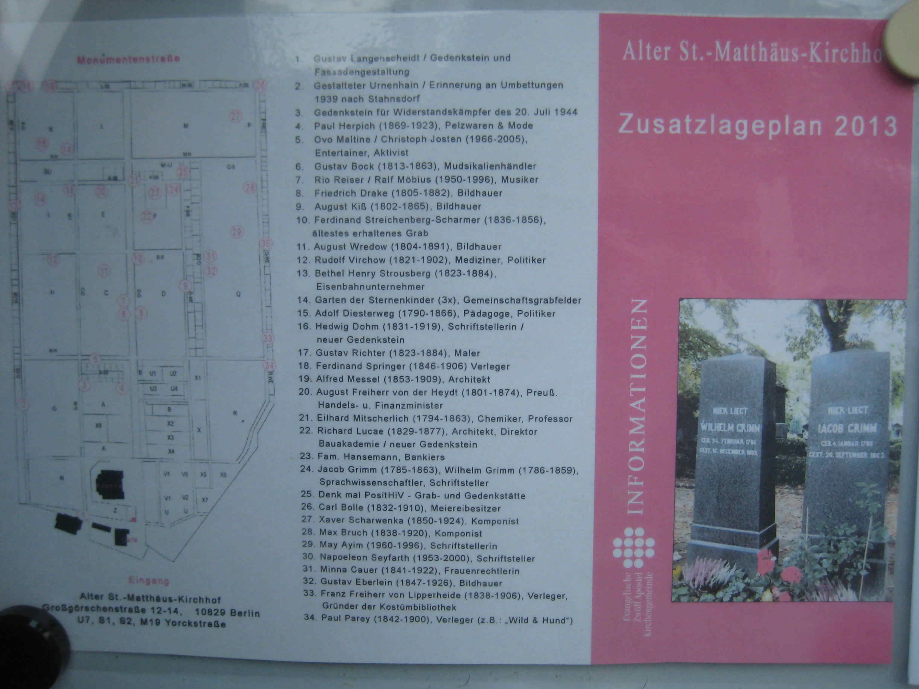 CEMENTERIO DONDE REPOSAN LOS HERMANOS GRIMM