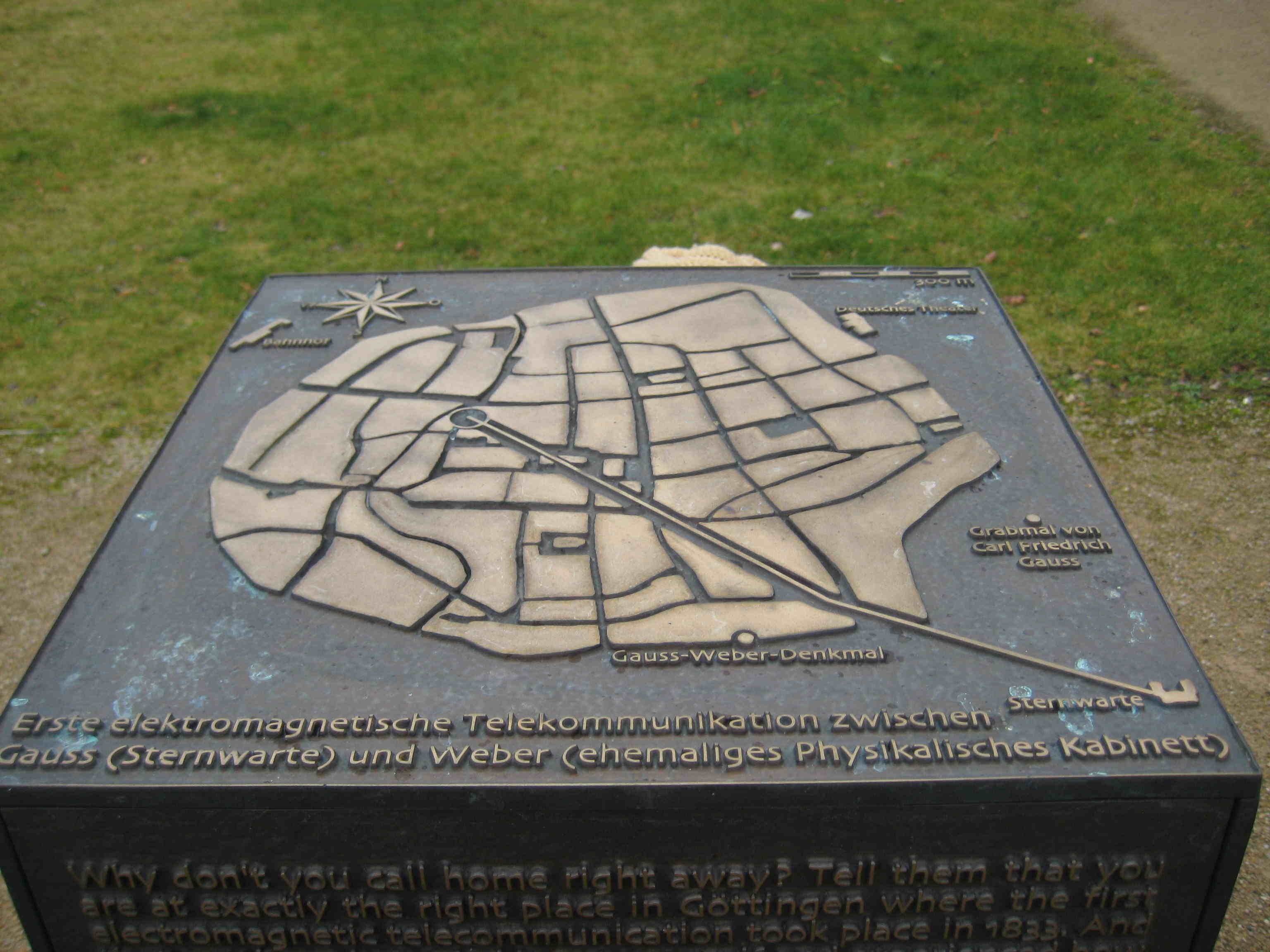 CONMEMORACION DE LA PRIMERA CONEXION TELEGRAFICA DEL MUNDO REALIZADA CONJUNTAMENTE POR GAUSS Y WEBER