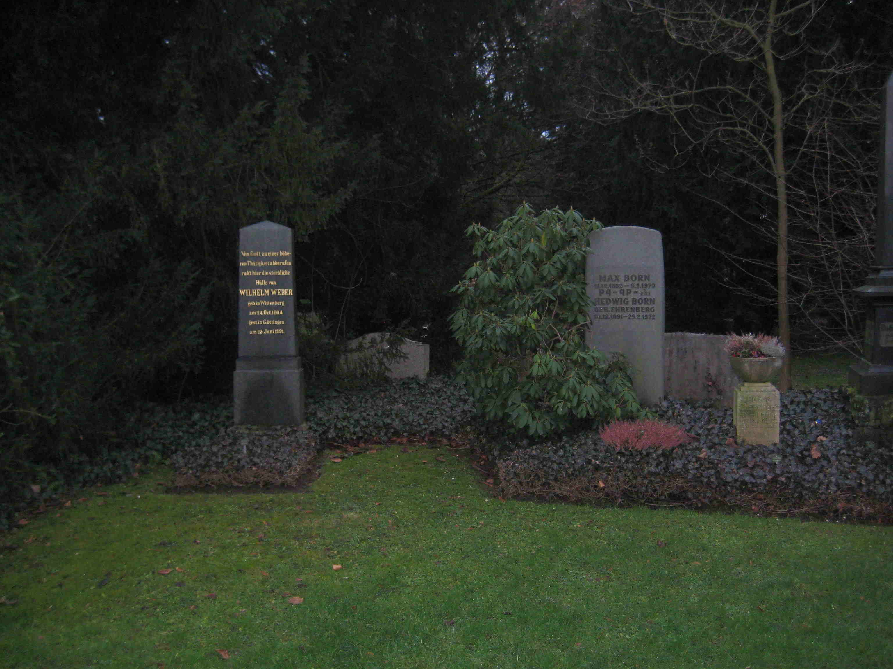 TUMBAS DE W.WEBER Y MAX BORN.