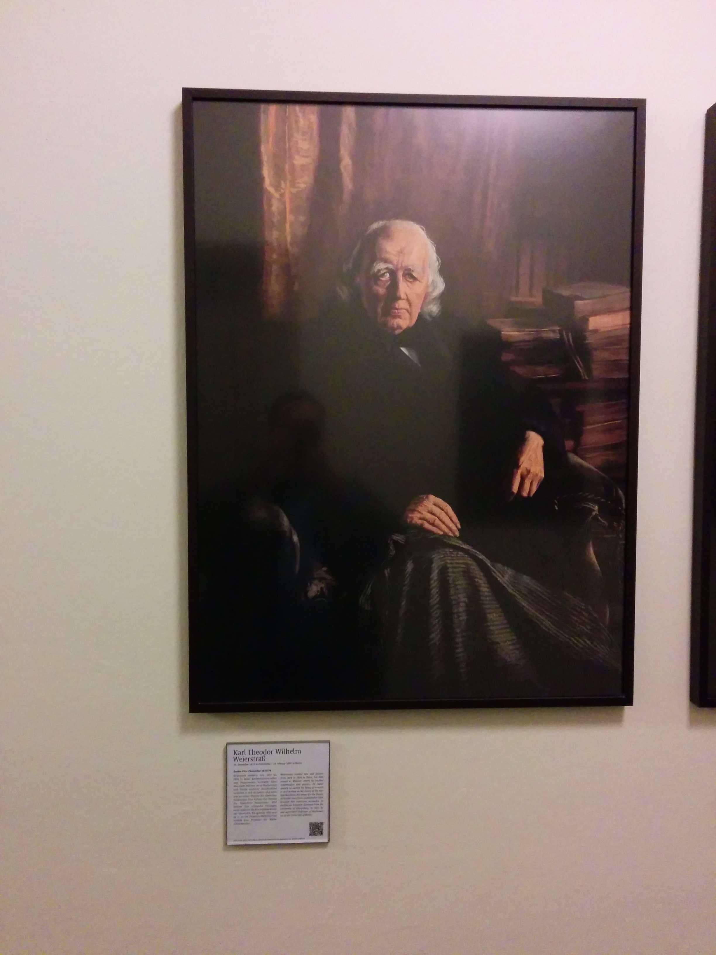 RETRATO DE K. WEIERSTRASS EN LA UNIVERSIDAD DE BERLÍN